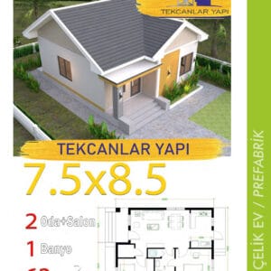 63m2 Tek Katlı Prefabrik Ev
