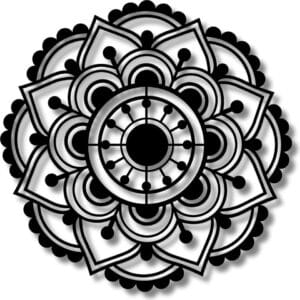 Sanatsal Metal Tablo Mandala Metal Duvar Tablosu