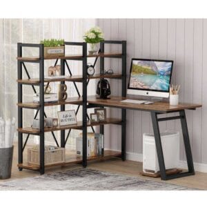 Kitaplıklı Çalışma Masası Modeli