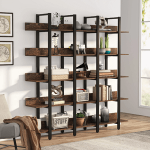 Ceviz Ev Ve Ofis Dekoratif Kitaplık