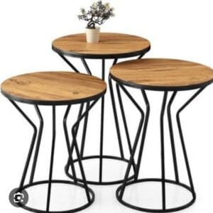 kum saati 3 lü sehpa