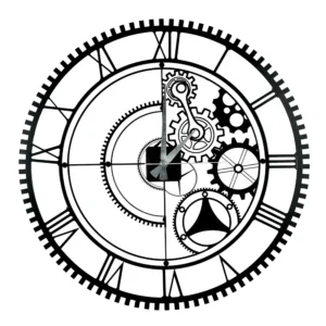 Dekoratif Metal Saat