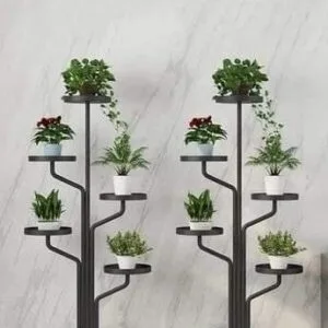 8 raflı ağaç modeli metal çiçeklik