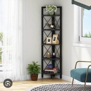 5 raflı dekoratif metal çiçeklik